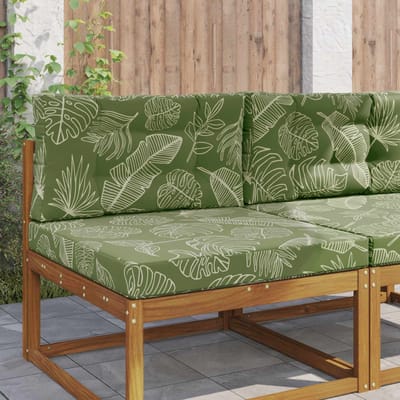 vidaXL - Buitenbankkussen - Polyester - Blad - Design - 80 - x - 80 - cm - Blad - Design