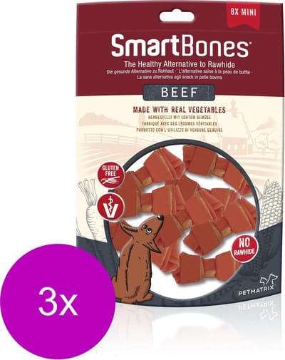 Smartbones Classic Bone Chews Rund - Hondensnacks - 3 x Mini