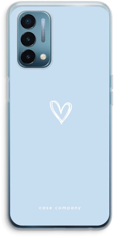 Case Company® - Hoesje geschikt voor OnePlus Nord N200 5G hoesje - Klein Hart Blauw - Soft Cover Telefoonhoesje - Bescherming aan alle Kanten en Schermrand