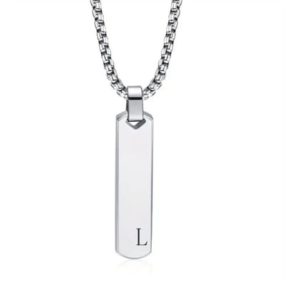 Livano Ketting - Heren - Staal - Nep zilver - Met Hanger - L