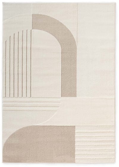 Japandi vloerkleed - Ridge Nari crème/beige 80x150