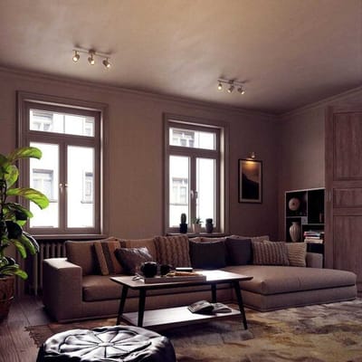 HOFTRONIC - Riga LED Plafondspot 3 Lichts GU10 2700K Warm wit - RVS - Spotje - Opbouwspot L474mm - Modern - Plafondlamp Woonkamer, Slaapkamer, Gang, Keuken