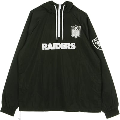 Pull-On-windjack voor heren, NFL-windjack met 1/4 rits, Oakrai
