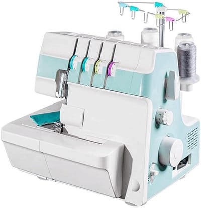 Coverstitch Overlockmachine - Naaimachine Coverstitch - Kleding Maken - 2-3-4 Naald Opties - 330x150x260mm - Wit