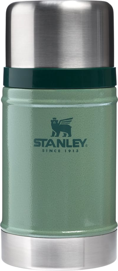 Stanley Classic Legendary Food Jar 0.7L - Thermos Lunchbox Houdt 15 Uur Warm - Deksel Dient Als Kom - Lekvrije Voedselcontainer - BPA-Vrij - Vaatwasserbestendig - Hammertone Green