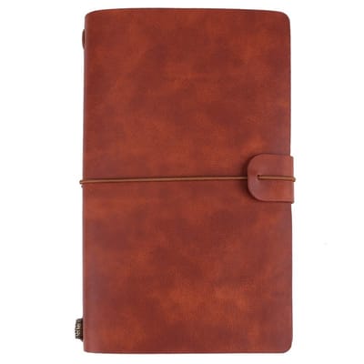 VLEMICO- Notitieboek A6 - Vintage PU-leer - Hervulbaar - Reisdagboek - Antieke stijl - Hoogwaardige binnenpagina's - Reisnotitieboek