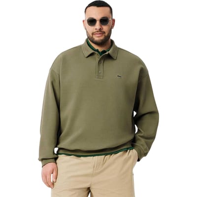 Lacoste Heren Piqué Losjes Polo Sweatshirt (Groen)
