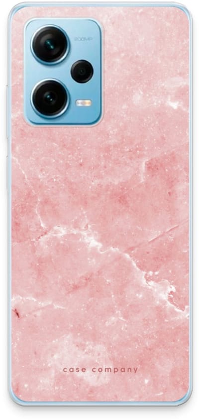 Case Company® - Hoesje geschikt voor Xiaomi Redmi Note 12 Pro Plus hoesje - Roze marmer - Soft Cover Telefoonhoesje - Bescherming aan alle Kanten en Schermrand