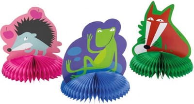 Amscan - Dieren - Tafeldecoratie set - Honeycomb - Set van 3 stuks.