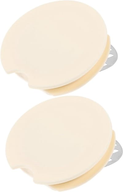 Waterkoker Deksel - Kruik Afsluiting - Thee Zetten - Roestvrijstaal Plastic - 2 Stuks - Zilver