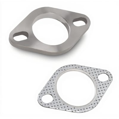 Dailygoods- Uitlaatflensverbindingsset Roestvrij staal - Uitlaatflensadapter - Pakking - Hoge temperatuurbestendigheid - Afdichtingsprestaties - Geschikt voor uitlaatpijp/catback/headers/resonator - Uitlaatset
