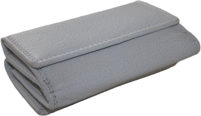OI wit lederen beursje / kleine witte portemonnee tweezijdig / compact portemonneetje trifold / anti skim / wit / 164W