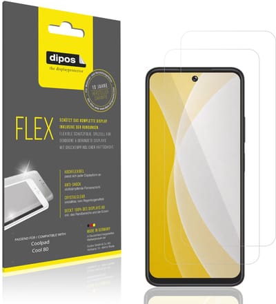 dipos – 2x Beschermfolie geschikt voor Coolpad Cool 80 | 3D Full Cover Screenprotector | 100% Passend