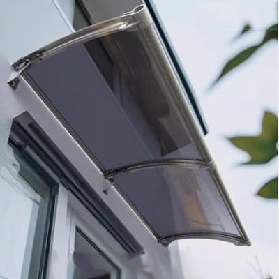 Deur Overkapping - Buitenluifel Dak - Bescherming Buiten - Stootvast Polycarbonaat - 65x230cm - Champagne