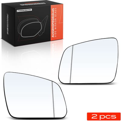 Frankberg 2x Buitenspiegelglas voor Mercedes-Benz W204