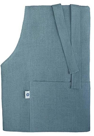 Linnen en Katoen Keuken Schort voor Dames en Heren - 100% Linnen, Blauw (70x 100 cm) - Perfect voor Koken, Bakken en Restaurants