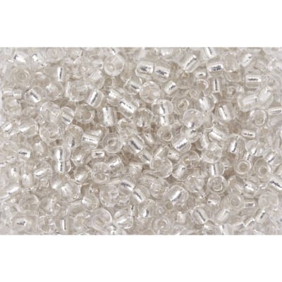 Rocailles "Silverline" - Zilver-Transparant