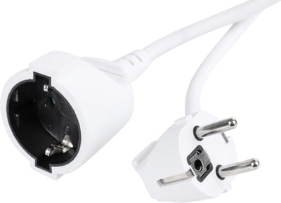 Q-Link verlengsnoer - randaarde - H05VV-F - 3 x 1.5 mmÂ² - wit - 25 m