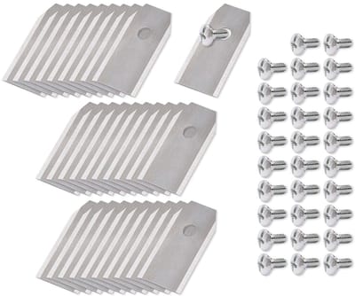 carmdering - Robotmaaier Messen - Vervangingsmessen - Maaimessen Set - 45 stuks, RVS + titaniumcarbide, 35x18x0,75mm - Voor Husqvarna & Gardena - Scherp & duurzaam