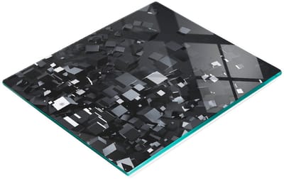 Decoratieve snijplank van gehard glas met 3D-afbeeldingen, 60x52 cm