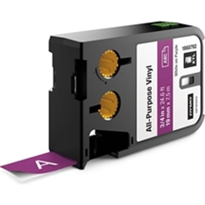 DYMO 1868792 XTL tape vinyl wit op paars 19mm (origineel)
