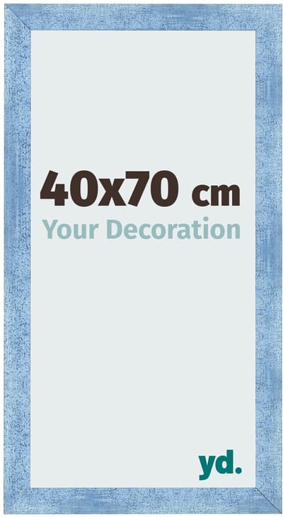 Your Decoration - Fotolijst 40x70 cm - MDF - Helder Blauw Geveegd - Pisa
