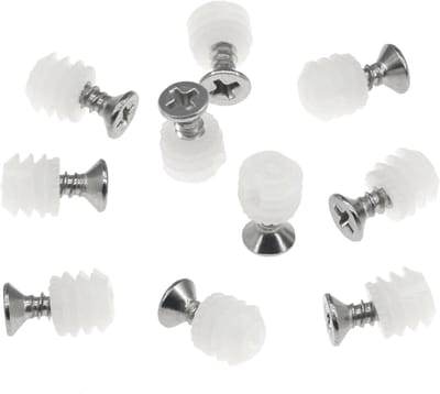 Scharnier Deuvels - Plug Inserts - Kast Reparatie - Roestvrij Staal Schroeven - 100 Stuks