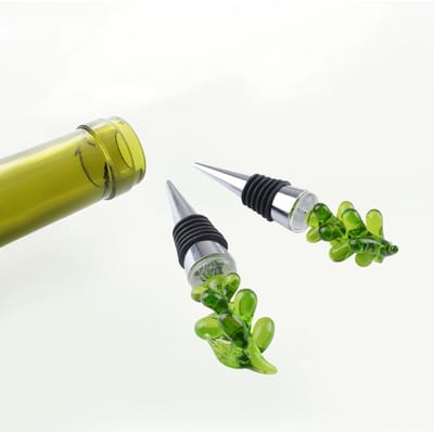 Dailygoods- Wijnstopper - 2 stuks - Aardbeivormige Flessenstop