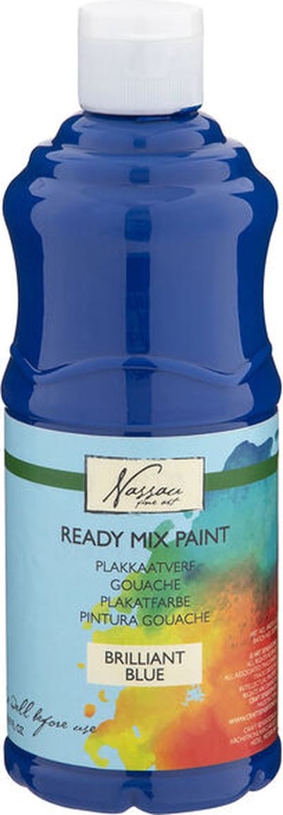Nassau Fine Art plakkaatverf fles 500 ml blauw