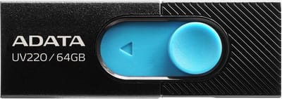 Extern USB-A-geheugen Adata UV220, 64Gb AUV220-64G-RBKBL