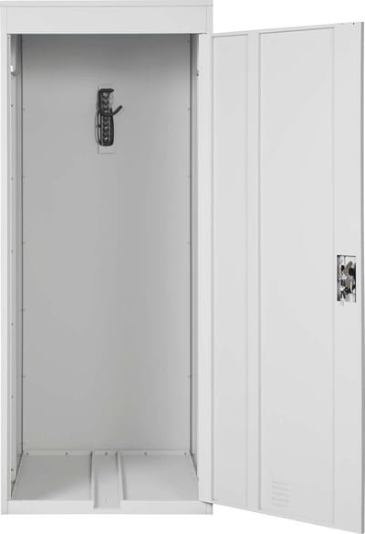 Cosmo Casa - Fietsgarage - Uitbreidbare Metalen Opslag Schuur - Afsluitbaar - Lichtgrijs