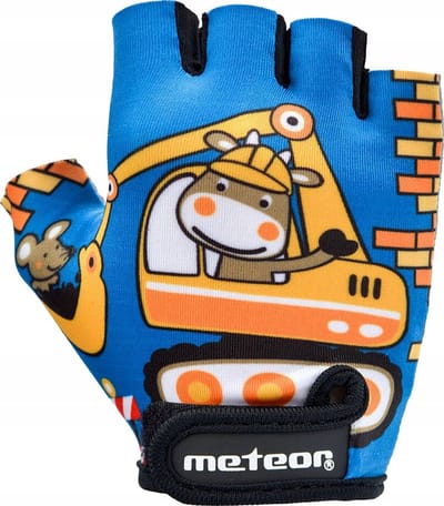 Meteor Teddy Kinder Fietshandschoenen Maat M - Blauw