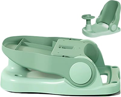 Kinder Douchestoel - Baby Zitje - Veilig Baden - Opvouwbaar Ontwerp - 38 x 28.5 cm - Groen