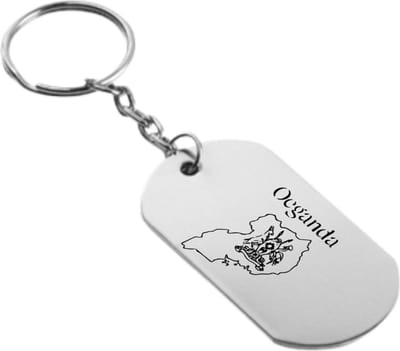 Akyol - Oeganda Sleutelhanger - Toeristen - Must go - Uganda travel guide - Accessoires- Cadeau - Gift - Geschenk - 2,5 x 2,5 CM