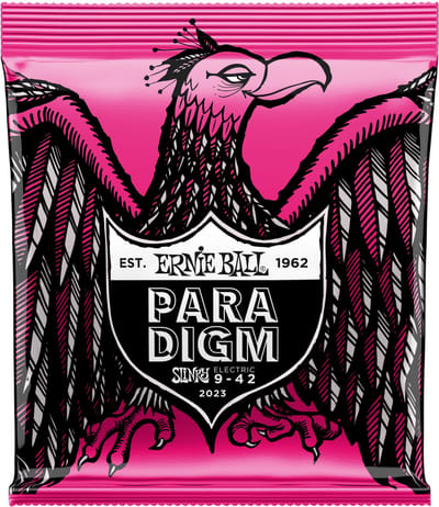 Ernie Ball PARADIGM Super Slinky 2023 - Gitaarsnaren voor elektrisch gitaar .009-.042