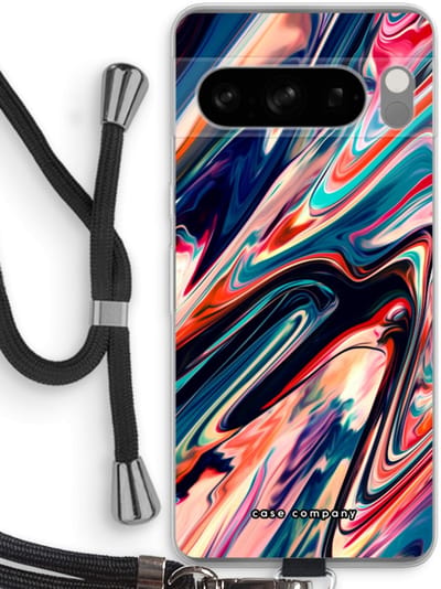 Case Company® - Hoesje met koord geschikt voor Google Pixel 8 Pro hoesje met Koord - Quantum Being - Telefoonhoesje met Zwart Koord - Bescherming aan alle Kanten en Over de Schermrand