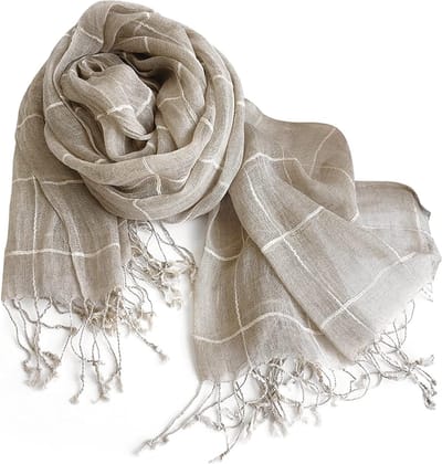 Flanellen Sjaal voor Dames en Heren - Lichtgewicht, Ademend en Warm - Grote Vierkante Plaid en Gestreepte Print, Ideaal voor Zomer en Winter
