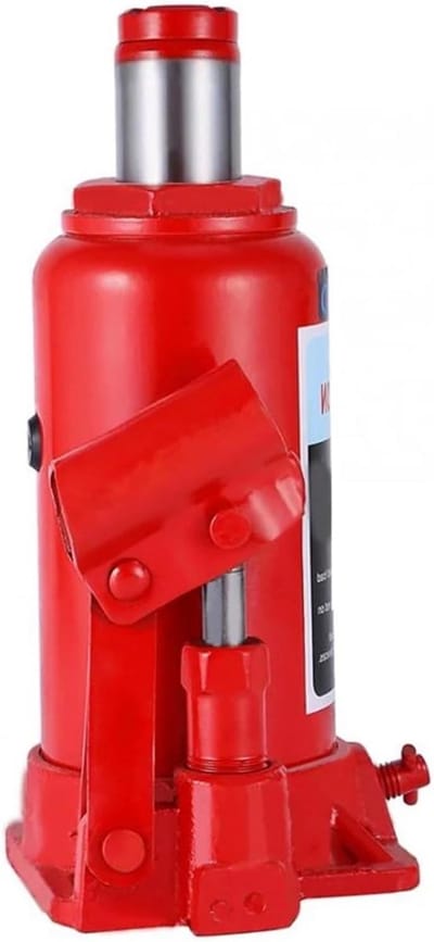 Hydraulische Autokrik - Voertuigkrik - Onderhoud Voertuigen - Veiligheidsoverbelastingsbeveiliging - 5 Ton - Rood