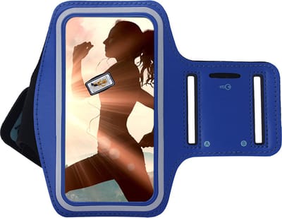 Sportarmband - MoDo Hoesje Geschikt voor Google Pixel 4/ Pixel 4a/ Pixel 5 hoesje - Sportband - Hardloop armband telefoon - Sport armband - Hardloop telefoonhouder - Blauw