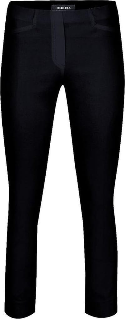 Robell Comfort 7/8 Stretch Broek - Rose 09 - Zwart - EU38