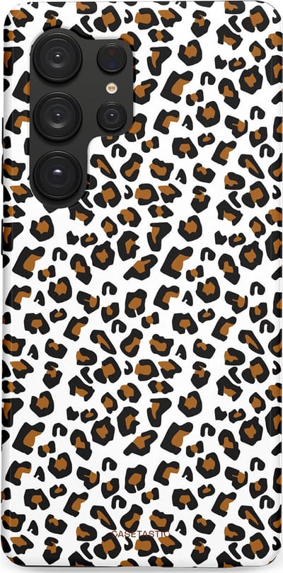Casetastic Hoesje Geschikt voor Samsung S25 Ultra - Stijlvolle Beschermende Duo-layer Case - Panter abstractie