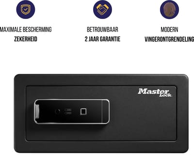 Masterlock LX110BEURHRO - Laptop kluis - met vinger open - biometrisch