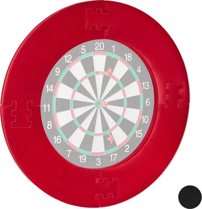 dartbord surround ring R7 - 4-delig - beschermring darts - muurbescherming - EVA - Ø 72 cm - rood