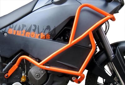 Crash bar set - Motor protector - Motorfiets beschermen - 3 bevestigingspunten - 2 stuks - oranje
