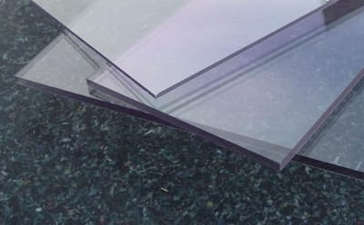 Transparante polycarbonaat UV plaat 1000 x 600 x 5 mm