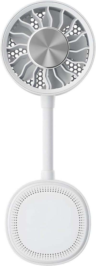 VHV - Clipventilator met flexibele houder Type-C oplaadbaar 1800mAh 3 standen voor telefoon tafel outdoor gear en handgebruik
