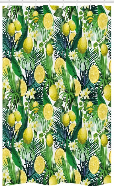 ABAKUHAUS Douchgordijn – Jungleblad – 120x180 cm – Groen/Geel