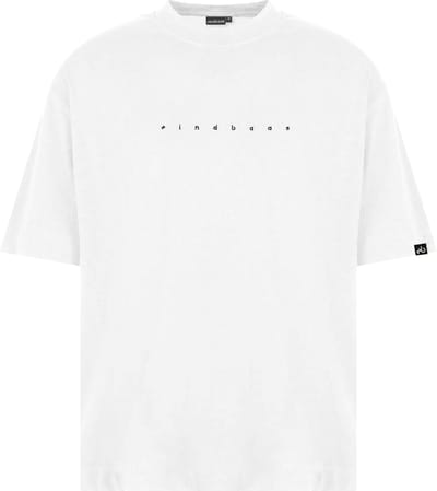Oversized T-Shirt - eindbaas - White/Black - Heavyweight - Maat XS