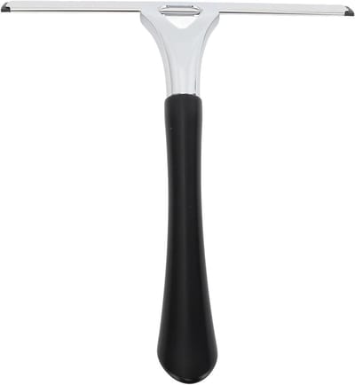 Douche Wisser - Glasreiniger Wisser - Ramen Schoonmaken - Roestvrij Staal - 22.5 x 24 cm - Zilver