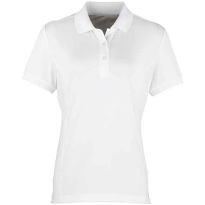 Premier Dames/Dames Coolchecker Piqué Poloshirt (Wit)